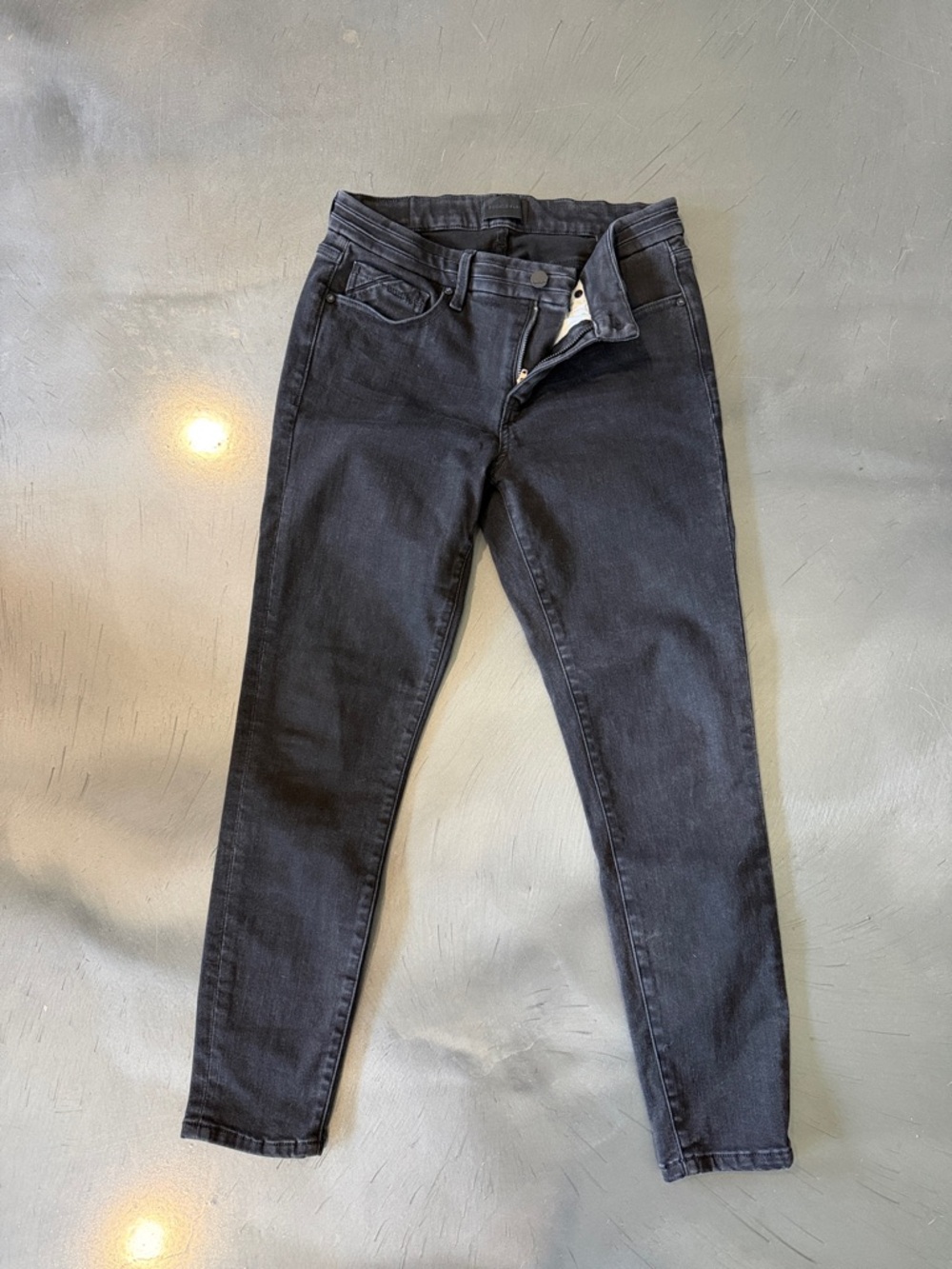 Buckle Black Skinny Jeans - Dark Wash Stretch